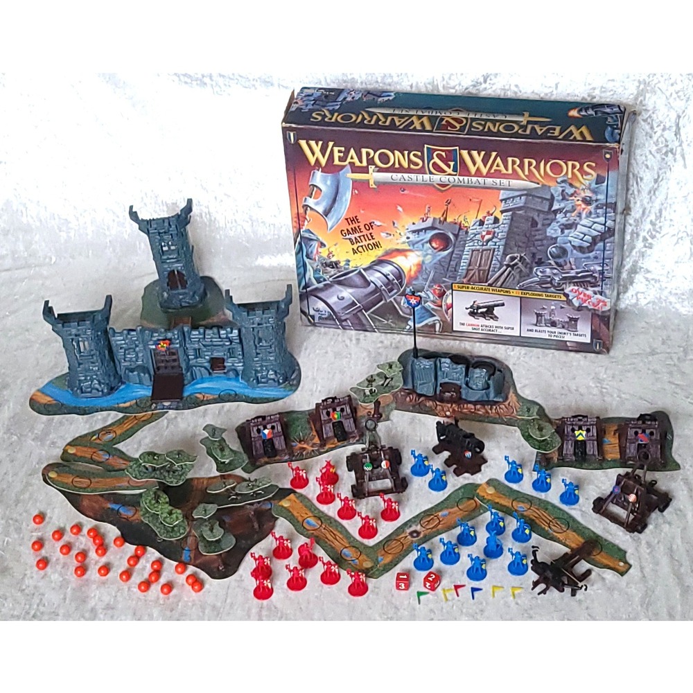 Vtg Weapons & Warriors Castle Combat 1994 Set Pressman Board Game 99%  -One Ball